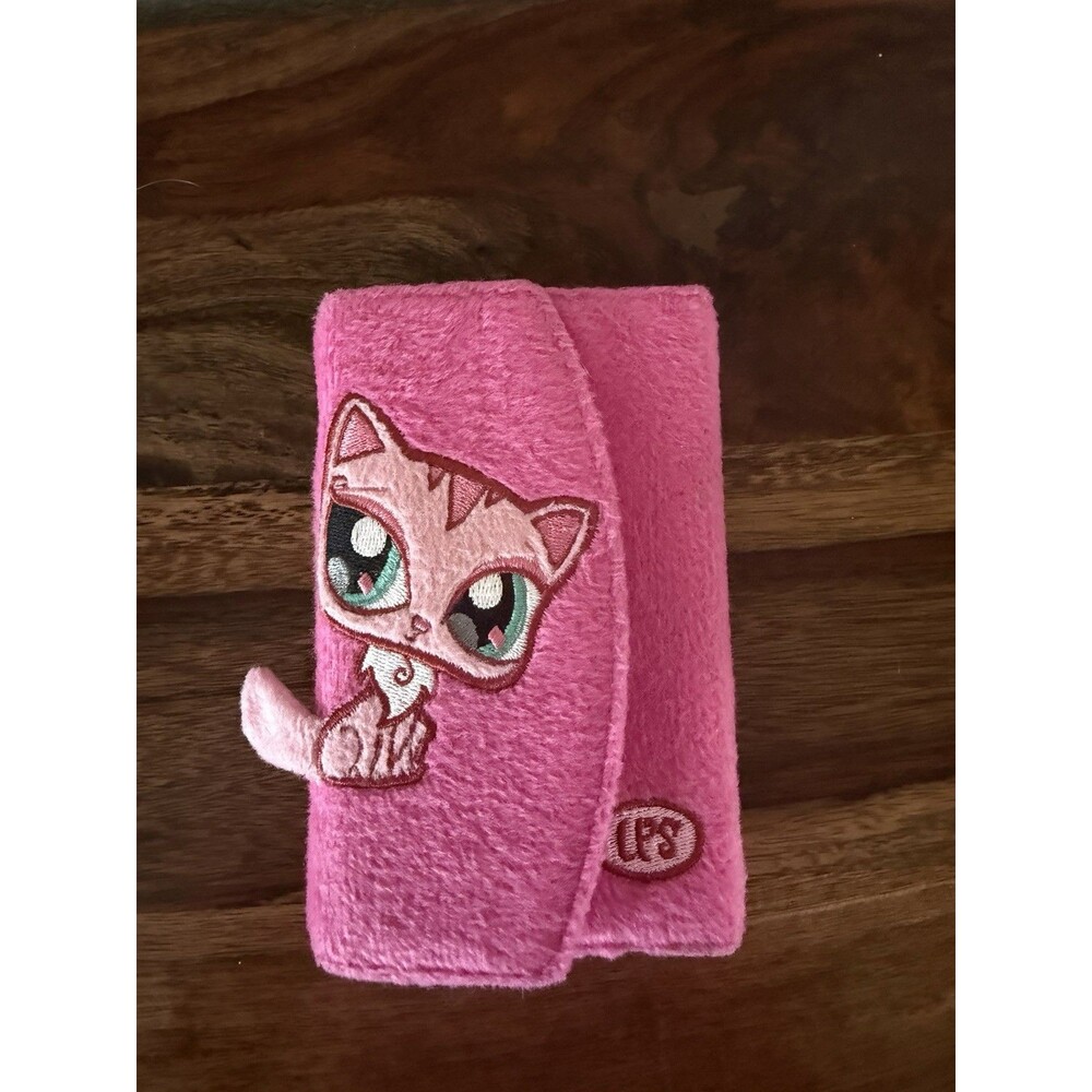 littlest pet shop rare Nintendo DS 3DS Pink Cat Console Fuzzy Game Case LPS